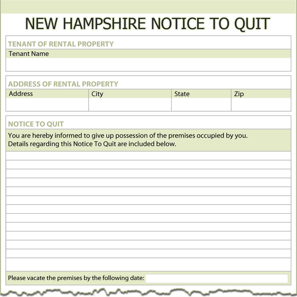 New Hampshire Notice to Quit