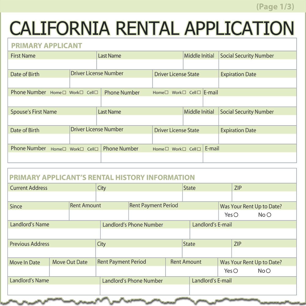 California Rental Application