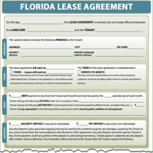 florida rental lease agreement templates