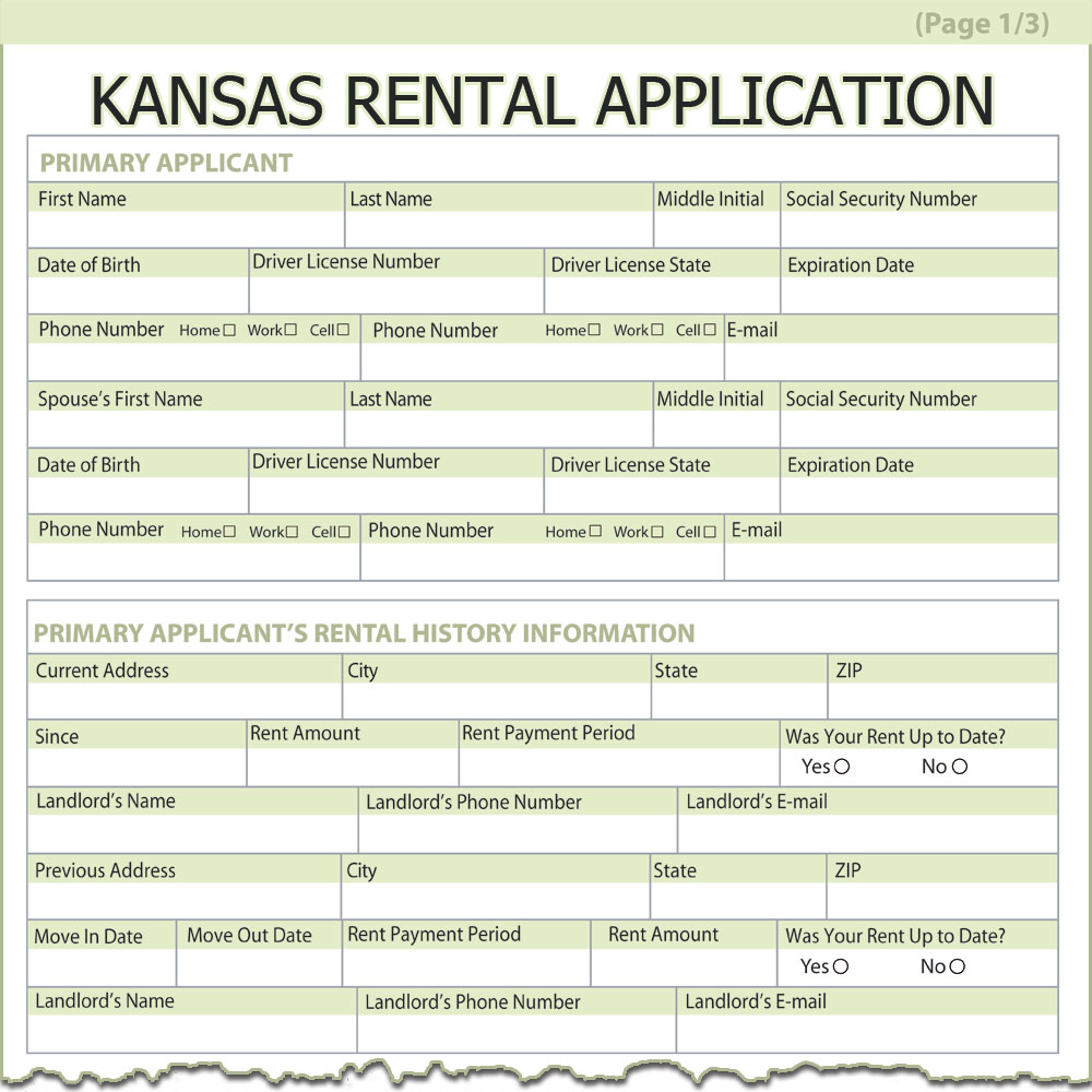 Kansas Rental Application 2921