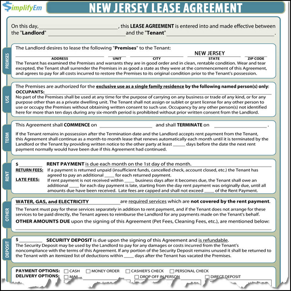 Free Printable Nj Residential Lease Agreement Martin Printable Calendars