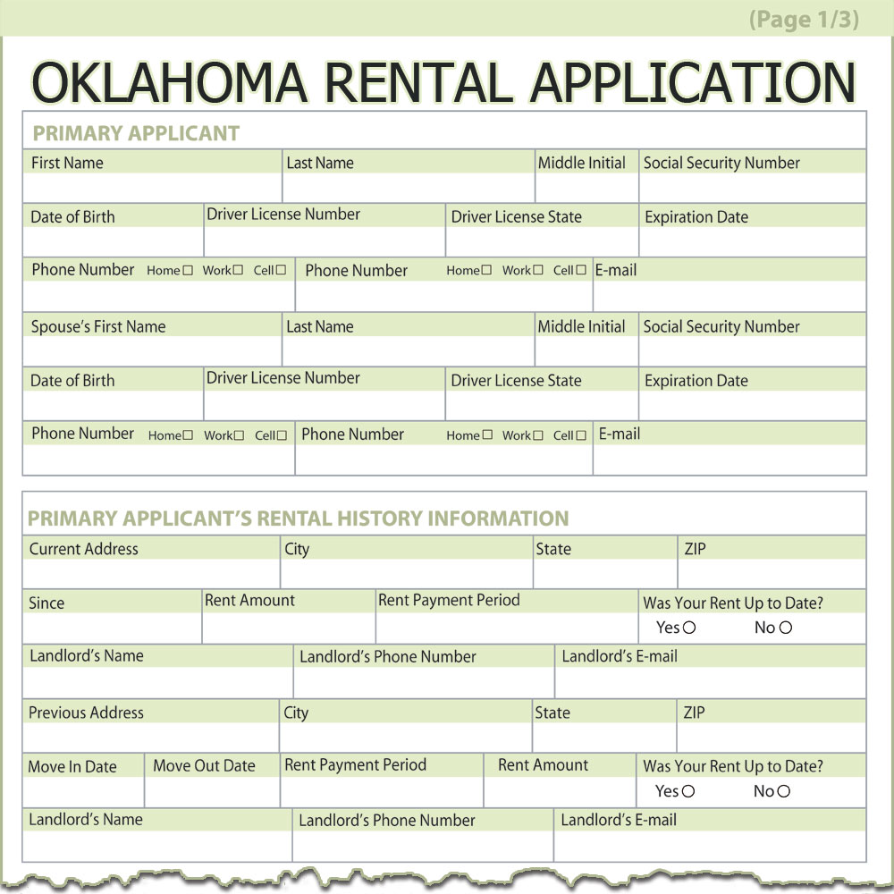 Oklahoma Rental Application 4802