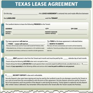 texas rental agreement template
