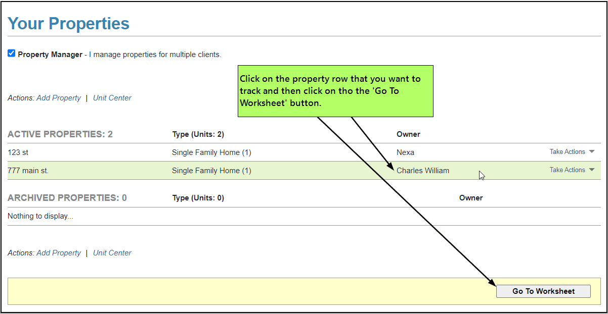 Track Properties