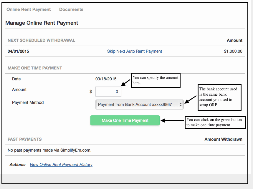  How can I pay a specific amount only one time?