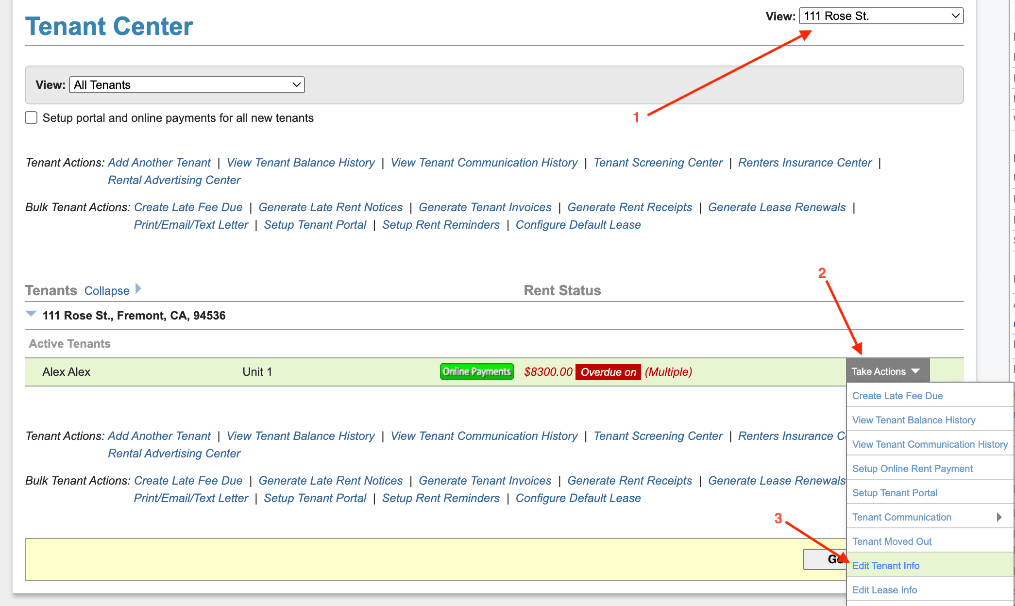 How do I track multiple tenants residing in the same unit