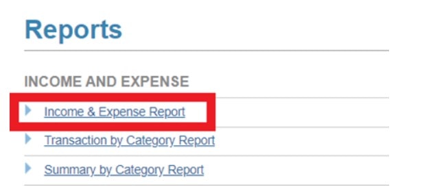 generate an income and expense-cash flow report