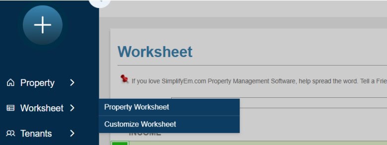 creating rows on the worksheet