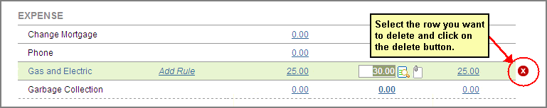 How do I delete a tenant row