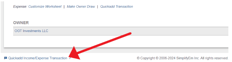 Enter a one-time transaction that is not on the worksheet