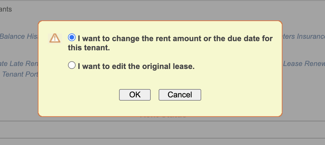 How do I edit my lease terms