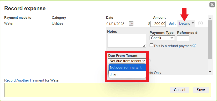 track utility amounts